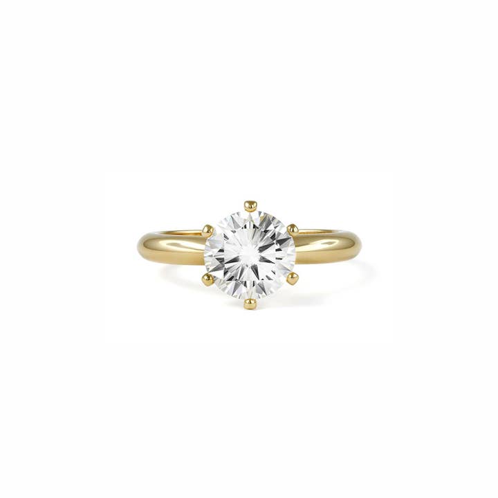 Round-Cut Diamond Solitaire Ring – Classic Six-Prong for wholesale by Caratina
