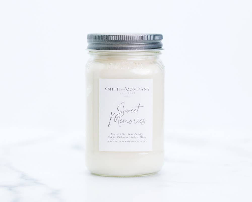 Smith and Company Candles - Wholesale Jar/Filled Candle - Sweet Memories | Mason Jar Candle
