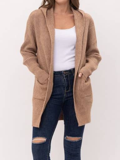 Open Front Oversized Hoodie Cardigan for wholesale by Newself Collection