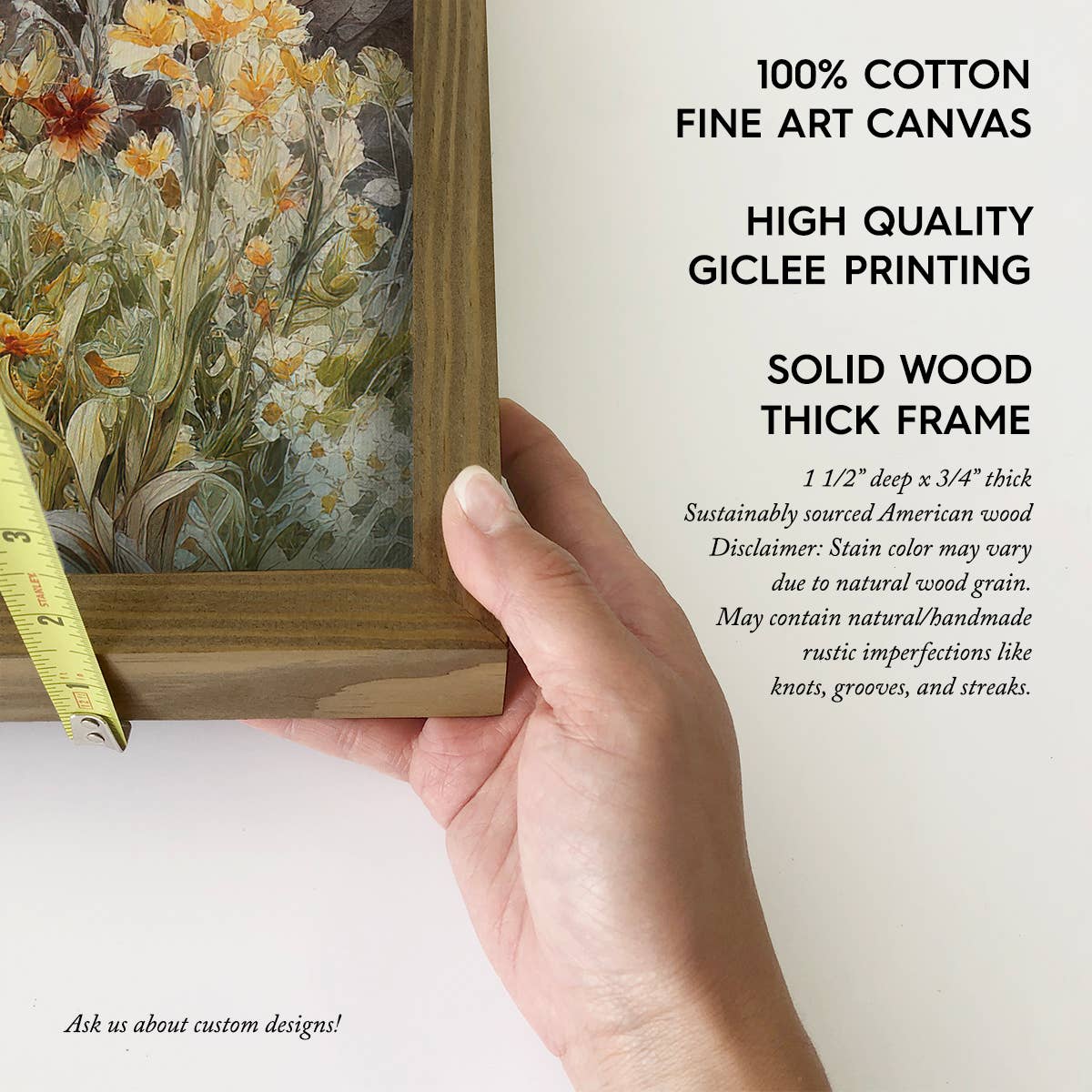 Hangout Home - Venta al por mayor Ilustración - Arte en lienzo de paisaje montañoso con flores silvestres4