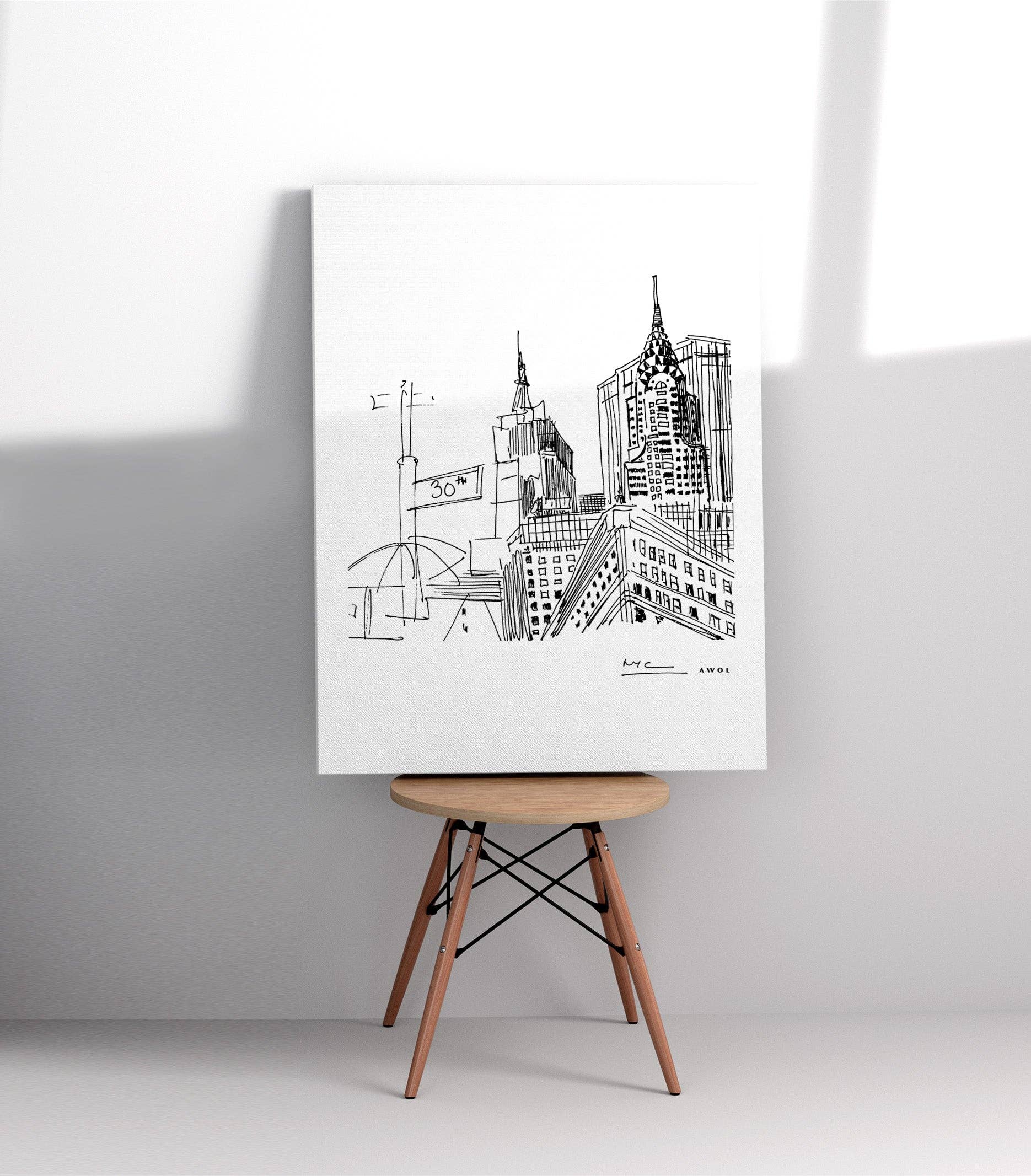 Creations Awol - Wholesale Art Print - New York City Art, Iconic Skyscrapers: Canvas Print1