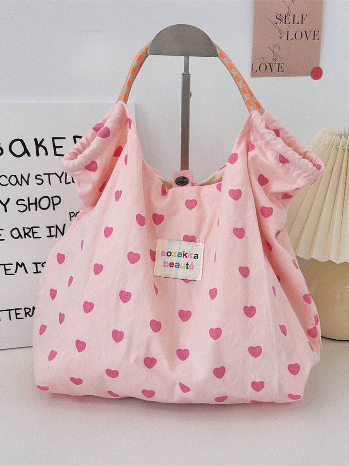Roze Liefde Print Kleurblok Tas DP25A480 voor wholesale door Dipped Shop