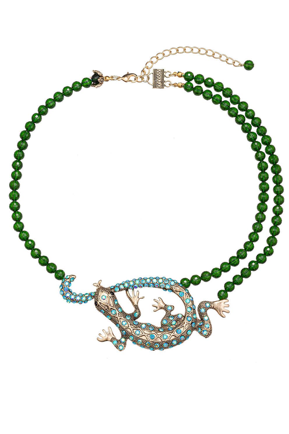 Eye Candy Los Angeles - Wholesale Pendant/Charm Necklace - Sofia Gecko Beaded Necklace