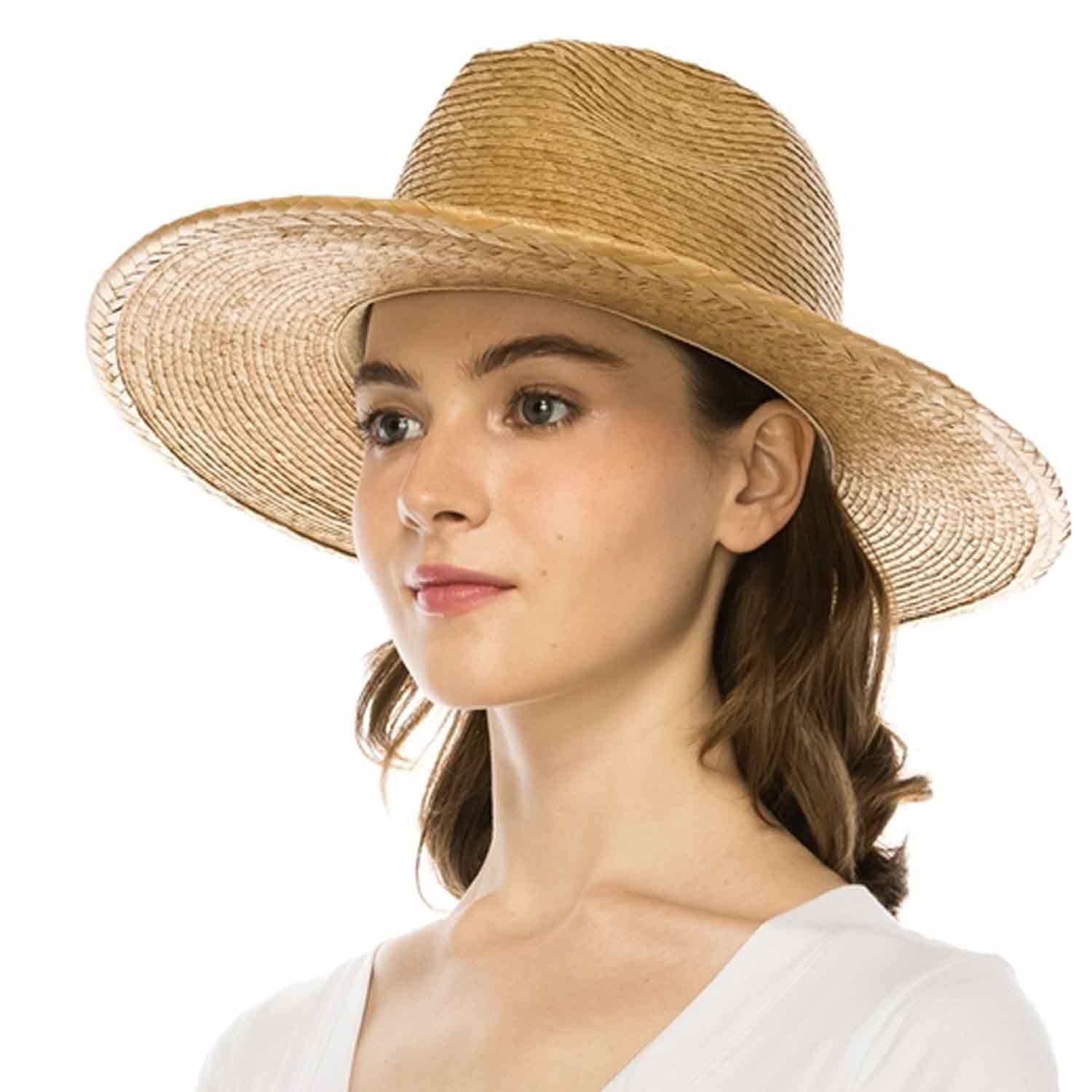 Bella Betty - Wholesale Straw Hat - Women's - Summer fedora in natural palm leaf straw (Copy)9