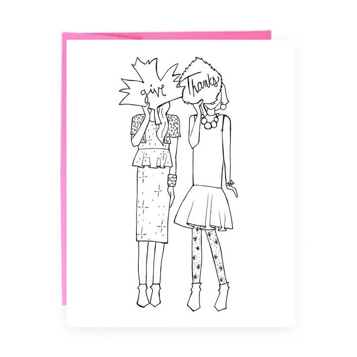 Carte de vœux à colorier Give Thanksgiving pour la vente par Lacee Swan