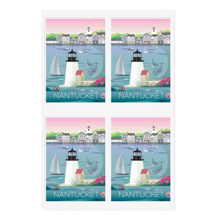 Nantucket Sticker Sheet for wholesale by Max & Oscar