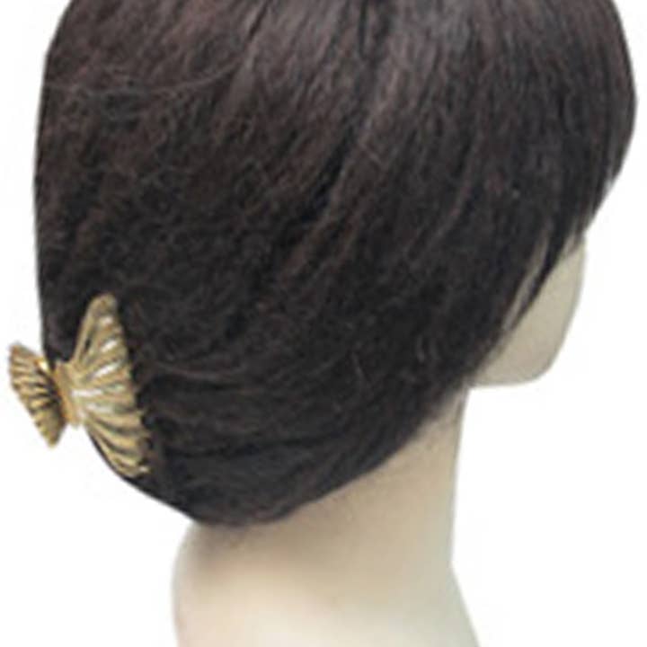 Cap Zone - Wholesale Hair clip – Women’s - Vintage Maximal Pebble Texture Gold Metal Alloy Hair Claw1