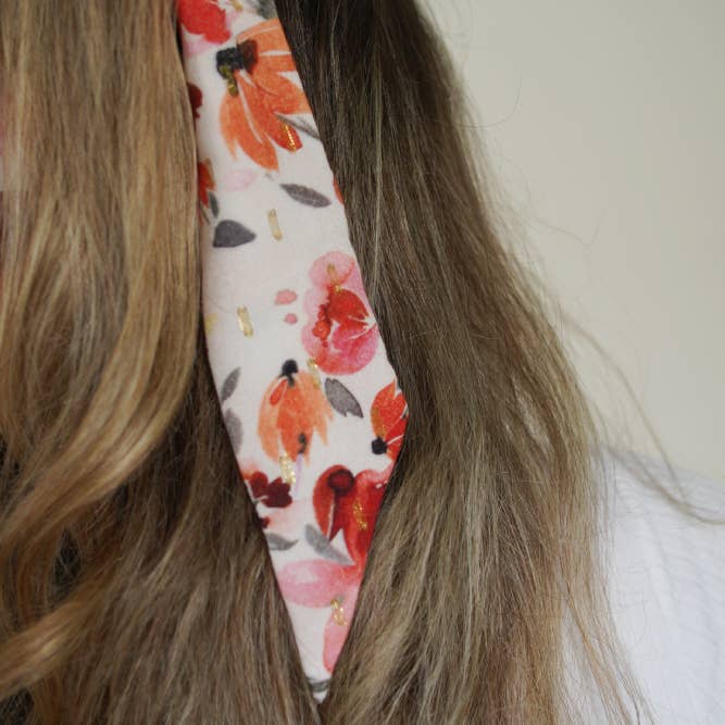Bohomane - Wholesale Scrunchie - Women's - Sasha Floral Ribbon Shawl with Gold Details