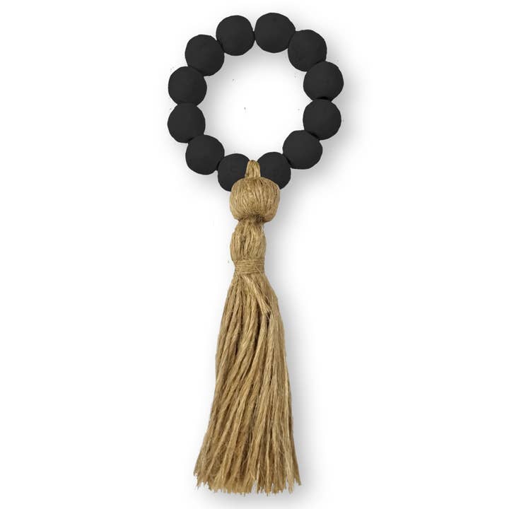 Perlina in terracotta nera con portatovagliolo in iuta naturale per la vendita all'ingrosso da parte di French Graffiti