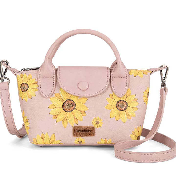 Cedar Hill Country Market - Wholesale Crossbody Bag - Women's - Sunflower Print Mini Top Handle Crossbody