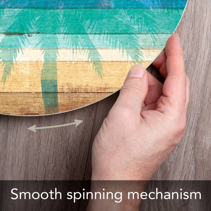CounterArt/Highland Home/Thirstystone/CoasterStone - Wholesale Lazy Susan - Beachscapes Glass Lazy Susan Turntable 13" Round