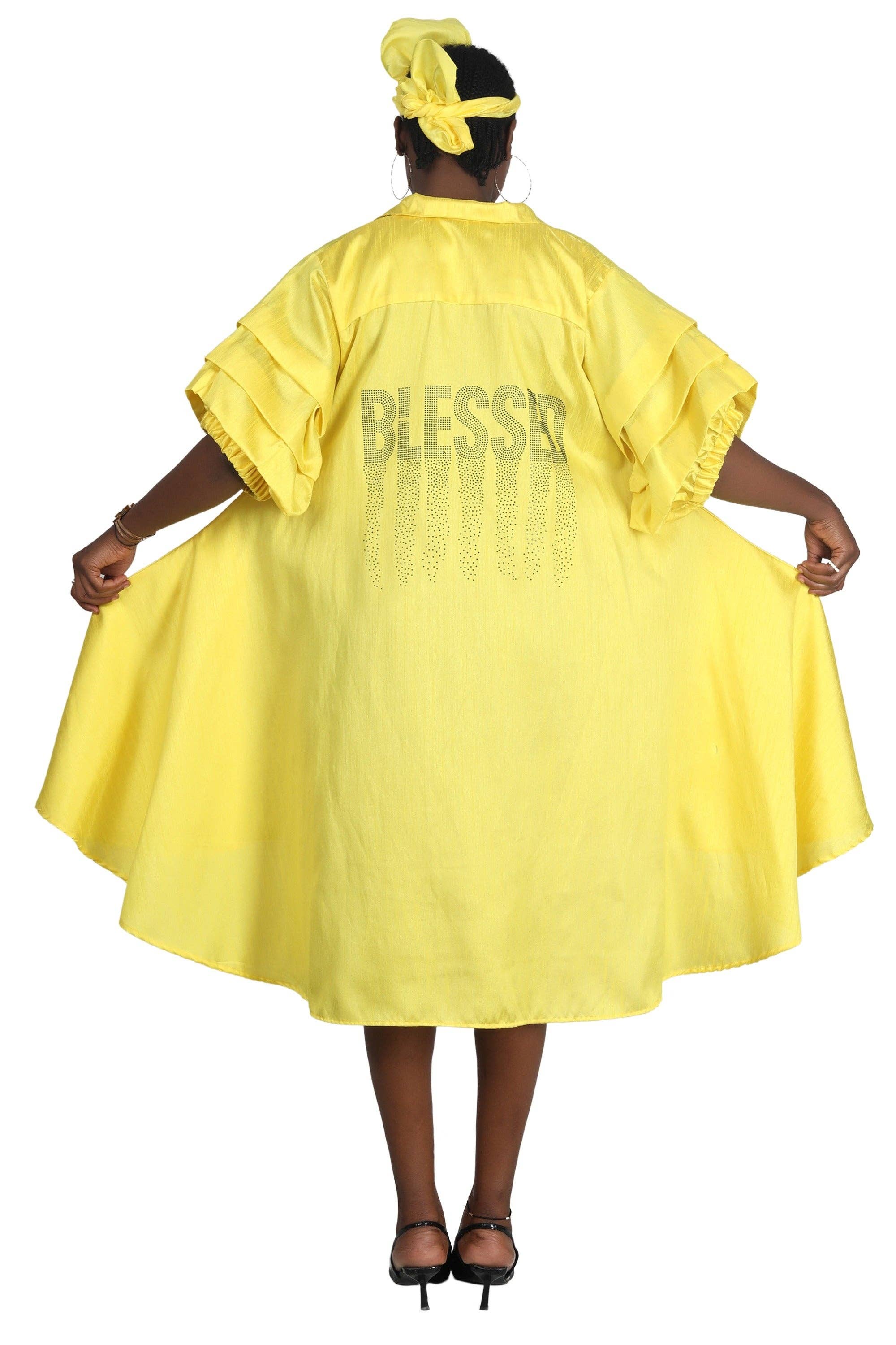 Advance Apparels - Wholesale Dress - Women's - Hi-Lo Dress w/ "Blessed" AD-2501322