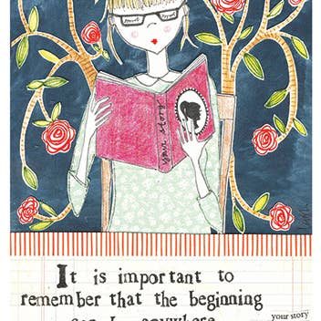 THE BEGINNING SUPPORT GREETING CARD 4.5 x 6.25" for wholesale by Calypso Cards LLC