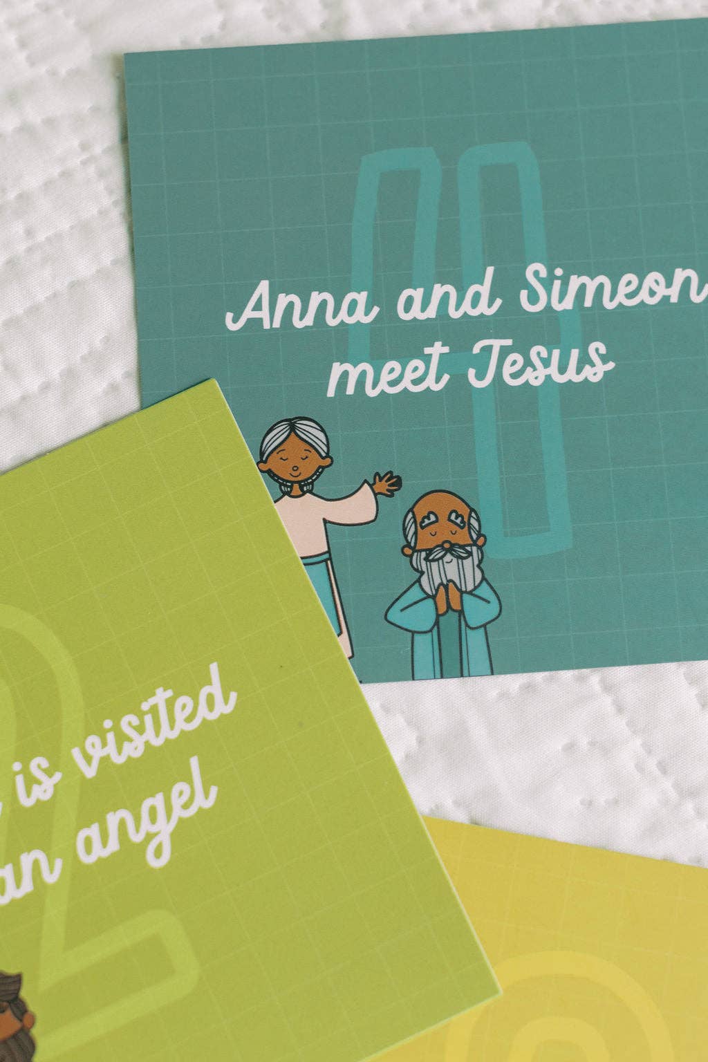 Tiny Theologians – Cartões de aprendizagem - Crianças e bebés por atacado – Conjunto de Cartões Viagem para a Manjedoura5