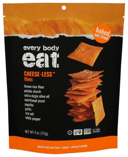KeHE Distributors, LLC - Wholesale Crackers - Every Body Eat Cheese-Less Thins, 4 oz0