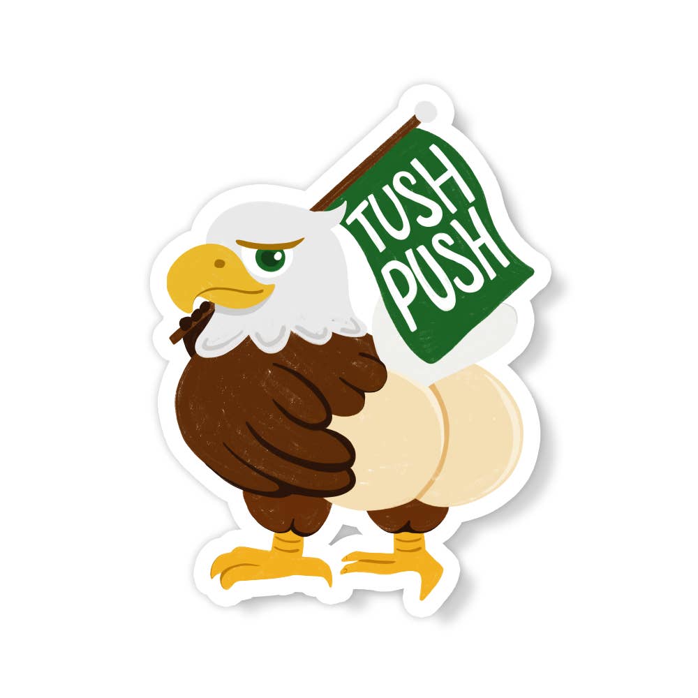 Parcel Island - Wholesale Sticker - Tush Push Butt Philadelphia Eagles Football Vinyl Sticker