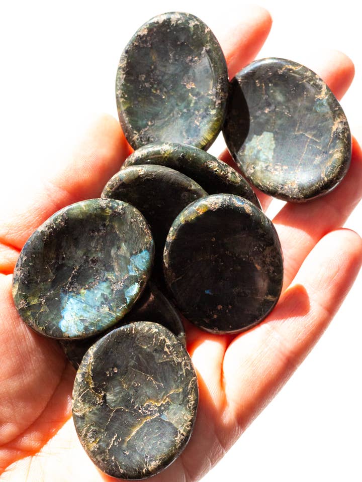 Larvakite Worry Stones for wholesale by Apothecary Co.
