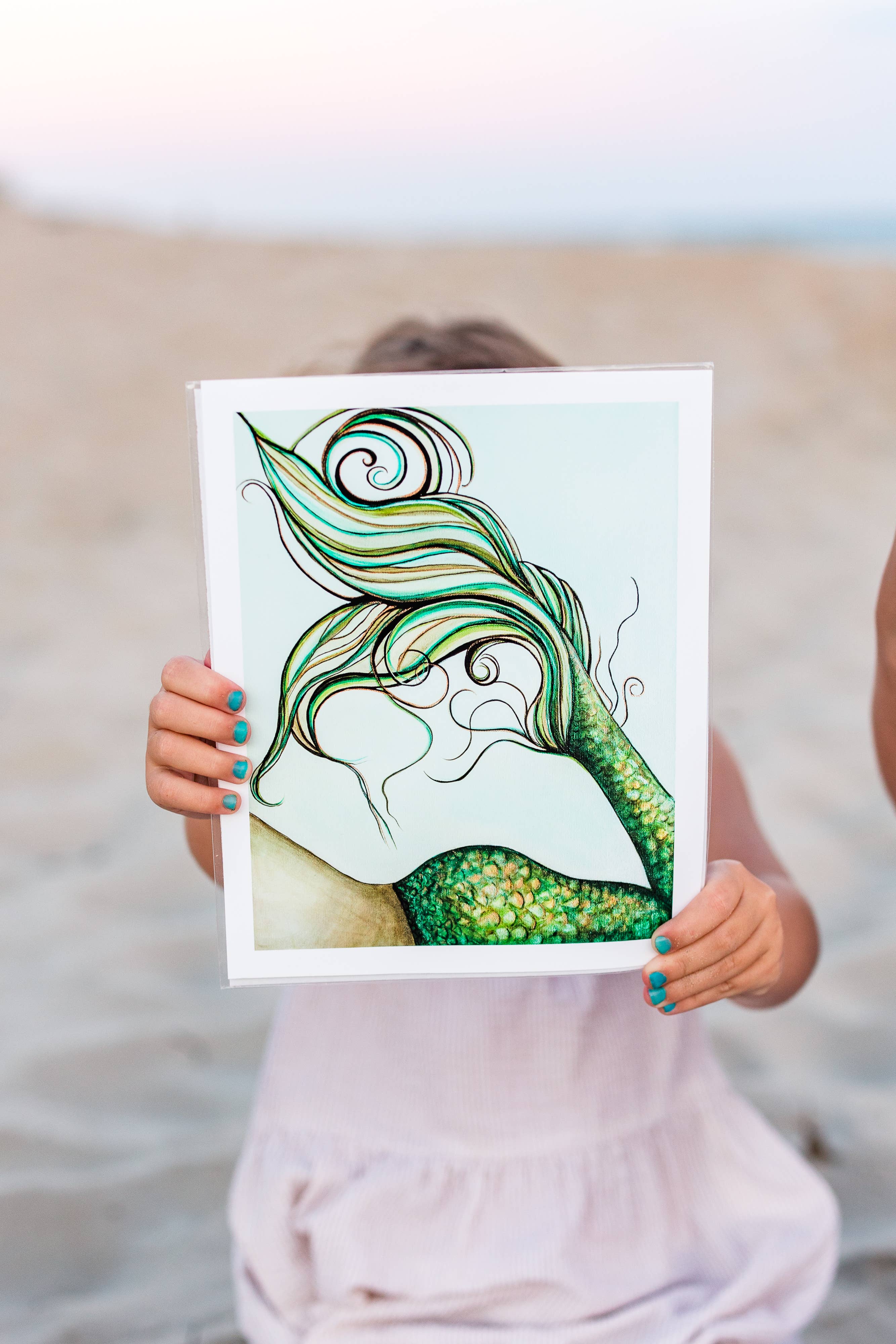 Angel Fritz Studio - Wholesale Art Print - FLIRTY - Giclee Mermaid Art Print7