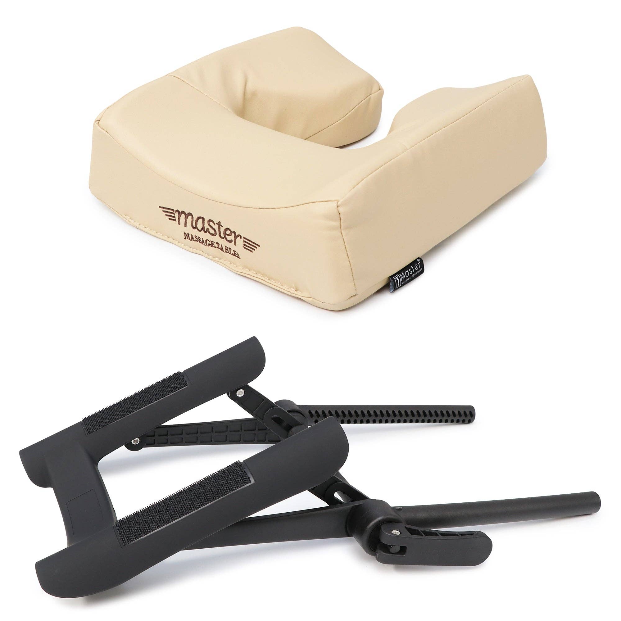 Royal Recliners - Wholesale Chair Cushion - MASTER MASSAGE Universal Ergonomic Dream™ Adjustable Massage Table Face Cradle and Ergonomic Dream Face Cushion Pillow set-Cream Color0