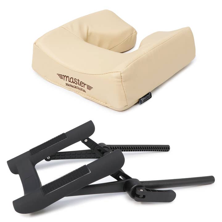 Royal Recliners - Wholesale Chair Cushion - MASTER MASSAGE Universal Ergonomic Dream™ Adjustable Massage Table Face Cradle and Ergonomic Dream Face Cushion Pillow set-Cream Color