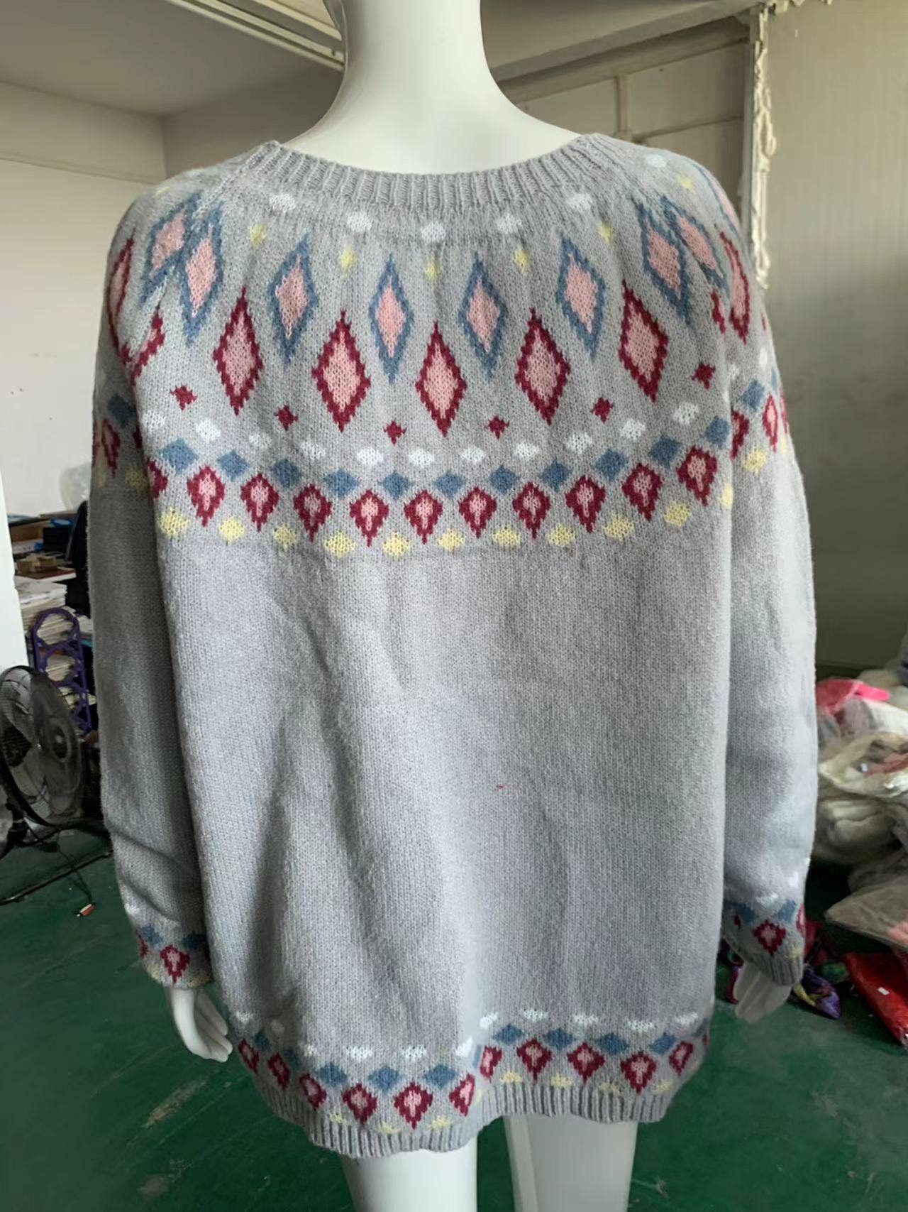 Rosa Clothing - Wholesale Knit Sweater - Women's - Cottagecore Vintage jacquard knit sweater jumper3