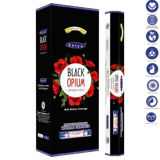 International Gifts Ltd. - Wholesale Incense - Satya Black Opium Incense Sticks 9``-1270