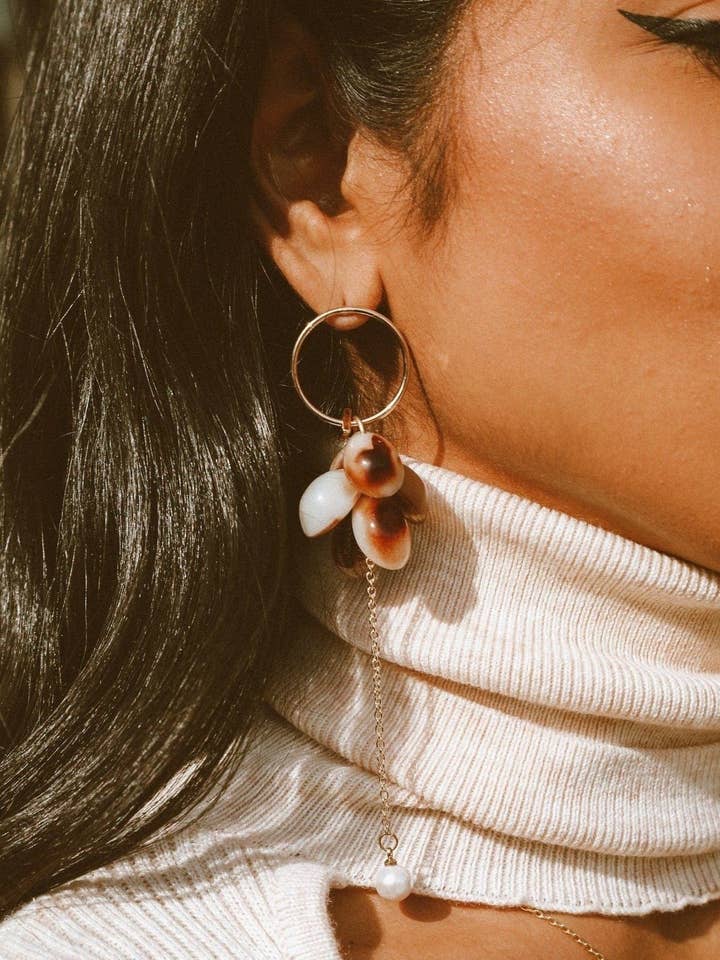 Pendientes Look and Dangle Carey para venta al por mayor de MUSE FASHION