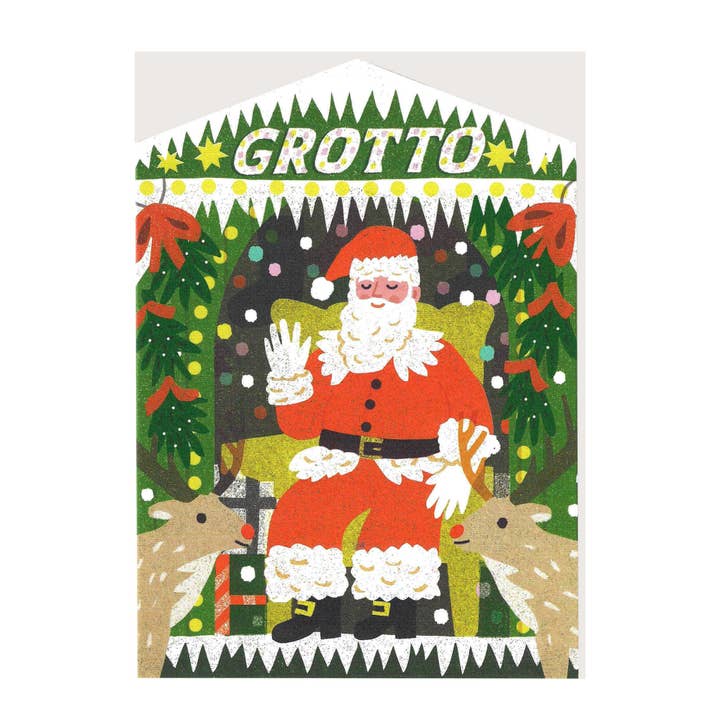 Christmas Grotto Die Cut Card for wholesale by The Printed Peanut Homeware & Stationery