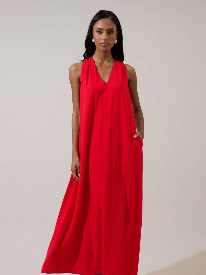 Rubi Halterneck Maxi Kjole for engroshandel hos Sugarlips