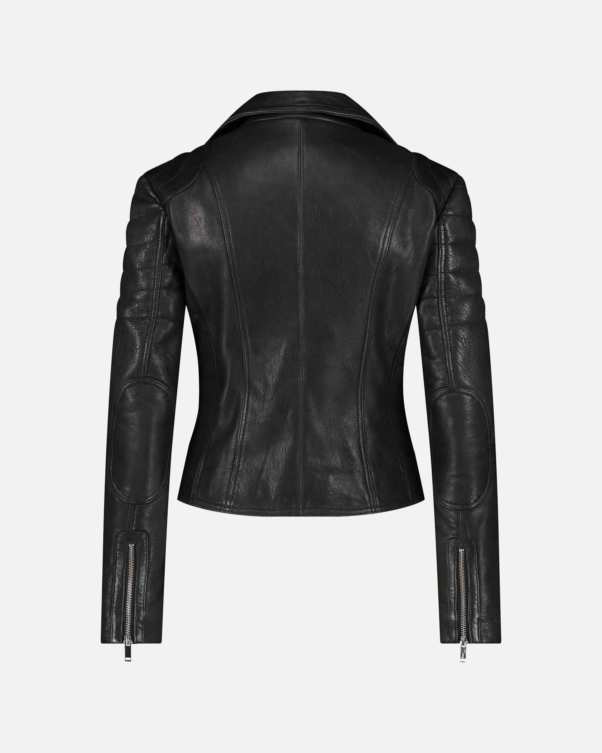 Amsterdam Heritage Leather Belts, Bags, Jackets & Apparel - Wholesale Leather Jacket - Women's - Munroe | Black and Cognac Women's Leather Jacket2