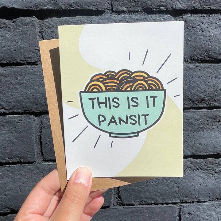 This is it Pansit Congratulations Filipino Greeting Card for wholesale by Maarte by Jan