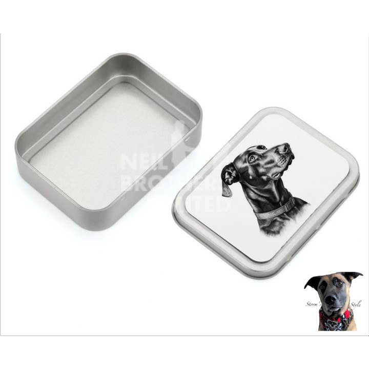 Storms Style - Wholesale Pet Treat Jar - Dog - Black and Grey Small Dog Metal Treat Tin - lots of breeds21