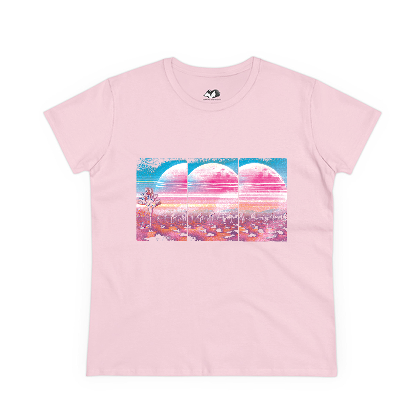 Running With Wolves - Wholesale Screen Printed T-Shirt - Women's - Alternate -100% Cotton Graphic Tee Vintage Plus Size Options5