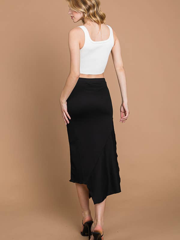 Culture Code - Wholesale Skirt - Women's - CBR1843X - ASYMMETRY MIDI SKIRT2