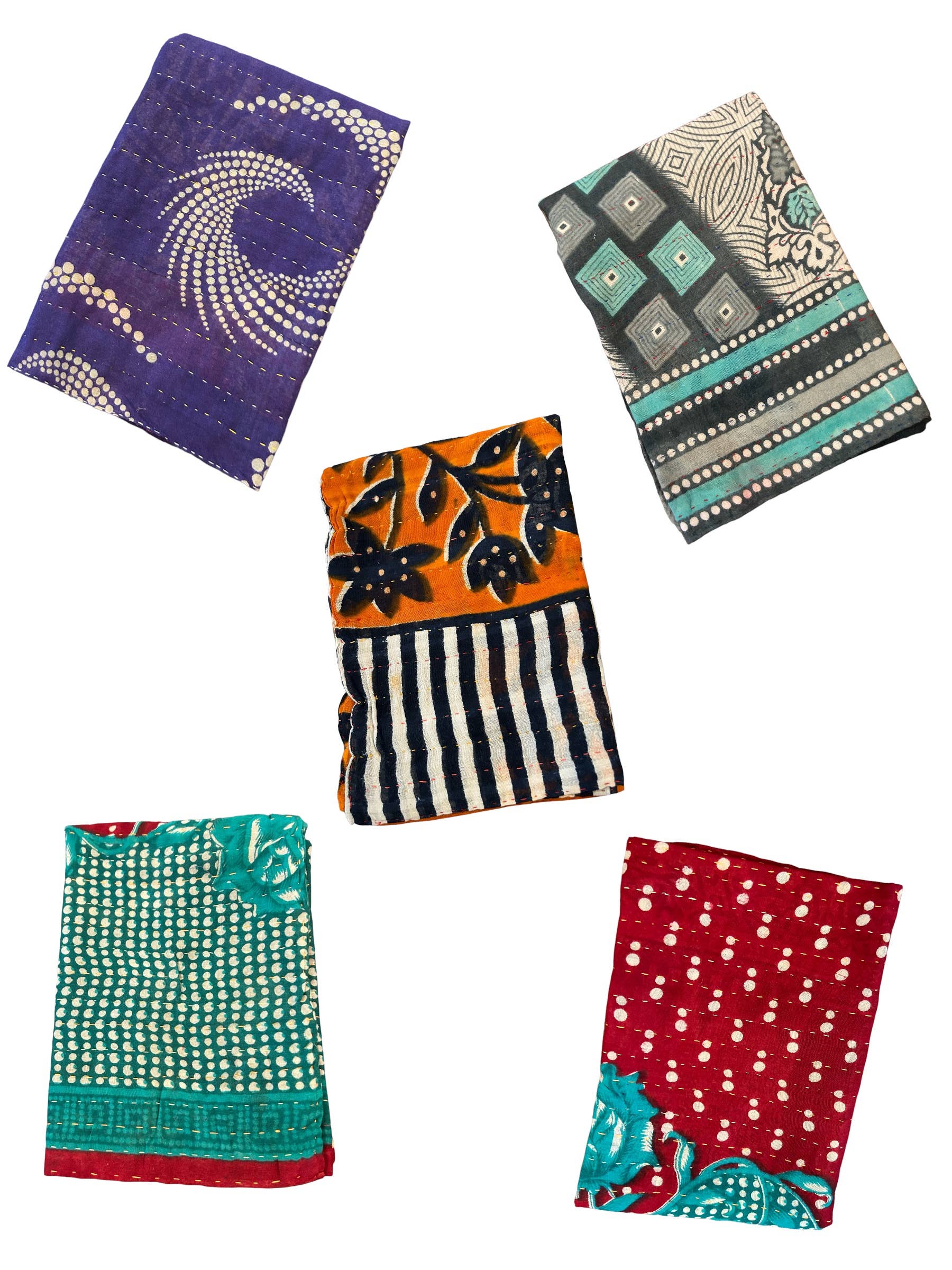 Mondo Trading Company - Wholesale Tea Towel - Tea/Hand Towels- Fairtrade Kantha Recycled Sari 1