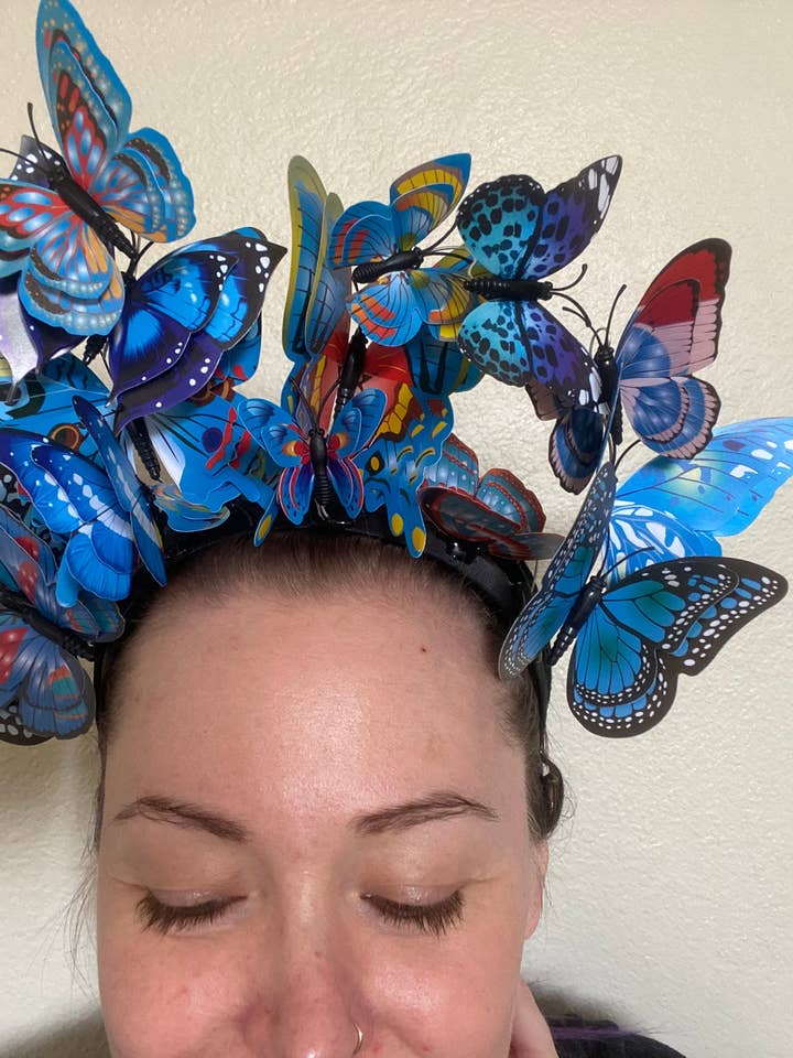 Tocado de Mariposa Azul Completo para venta al por mayor de Shutterhaus