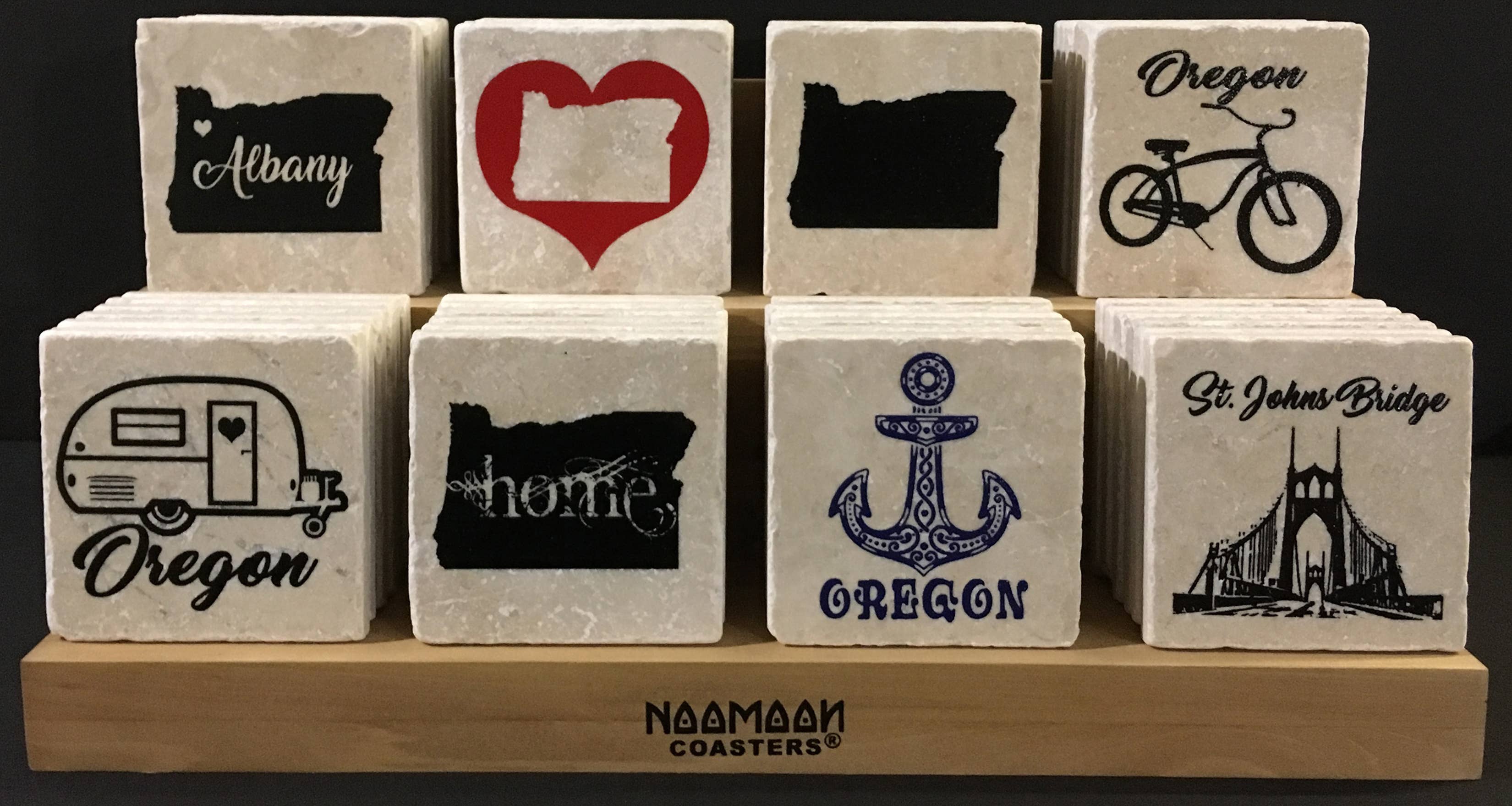 Noomoon - Wholesale Retailer Display - Home & Living - 8 Design Wooden Coaster Display9