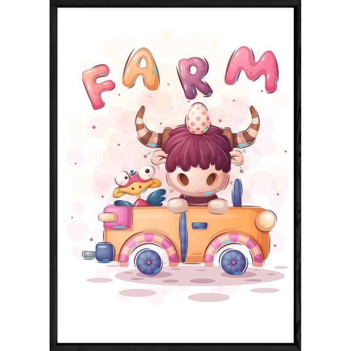 Bison Table — 23x32 — Wooden and Glass Frame for wholesale by ELISE ET LOUISE