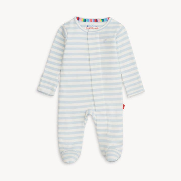 TUTINA IN COTONE ORGANICO A RIGHE BLU per la vendita all'ingrosso da parte di Magnetic Me