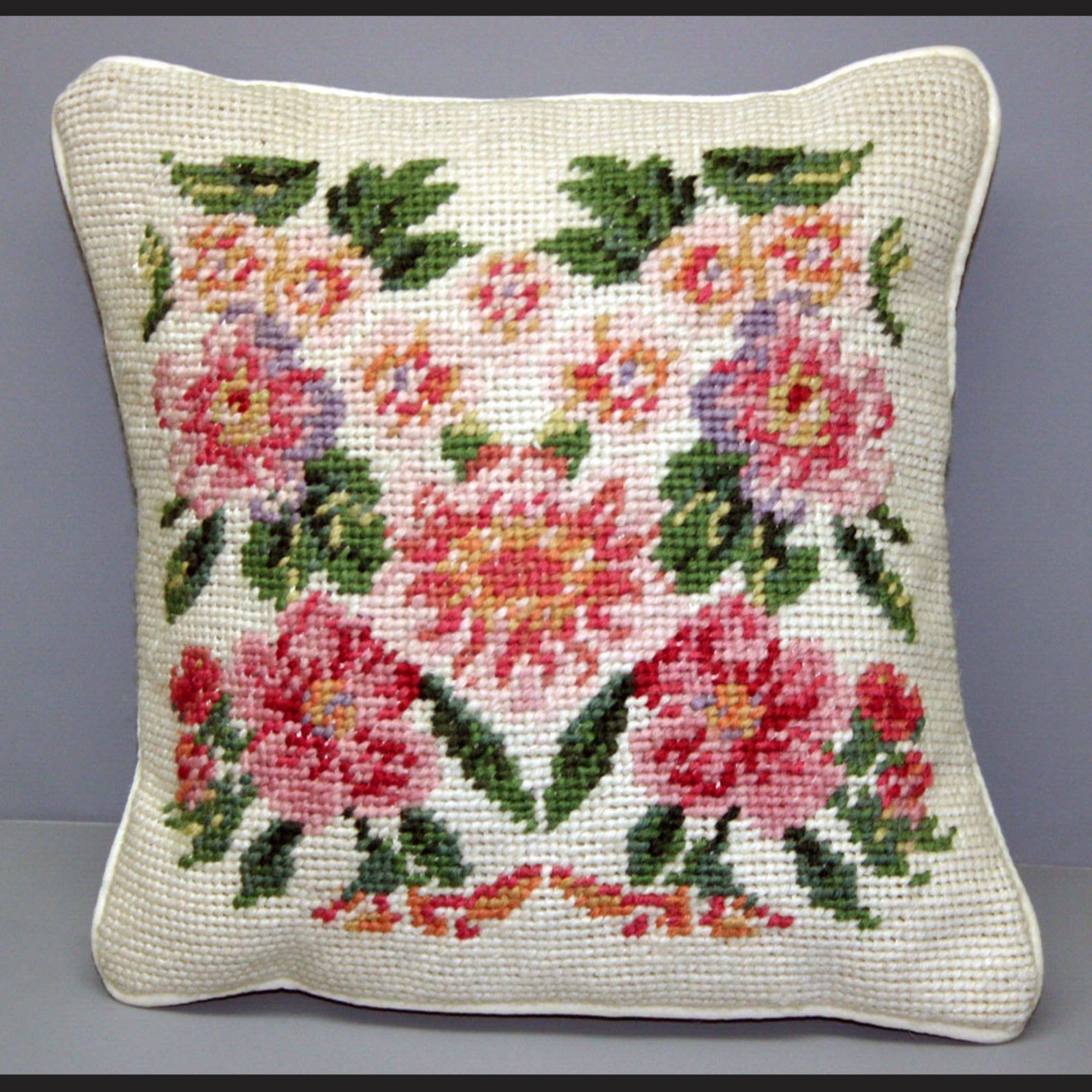 Eastern Sunrise Lace And Linens Inc. - Wholesale Throw/Decorative Pillow - Hand-Stitch Wool Needlepoint Pillow Gallery Commission Monet0