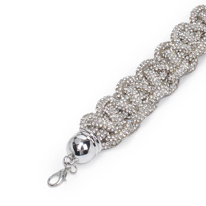 Silver Dazzling Dreams Crystal Rhinestone Bag Shoulder Strap for wholesale on Faire