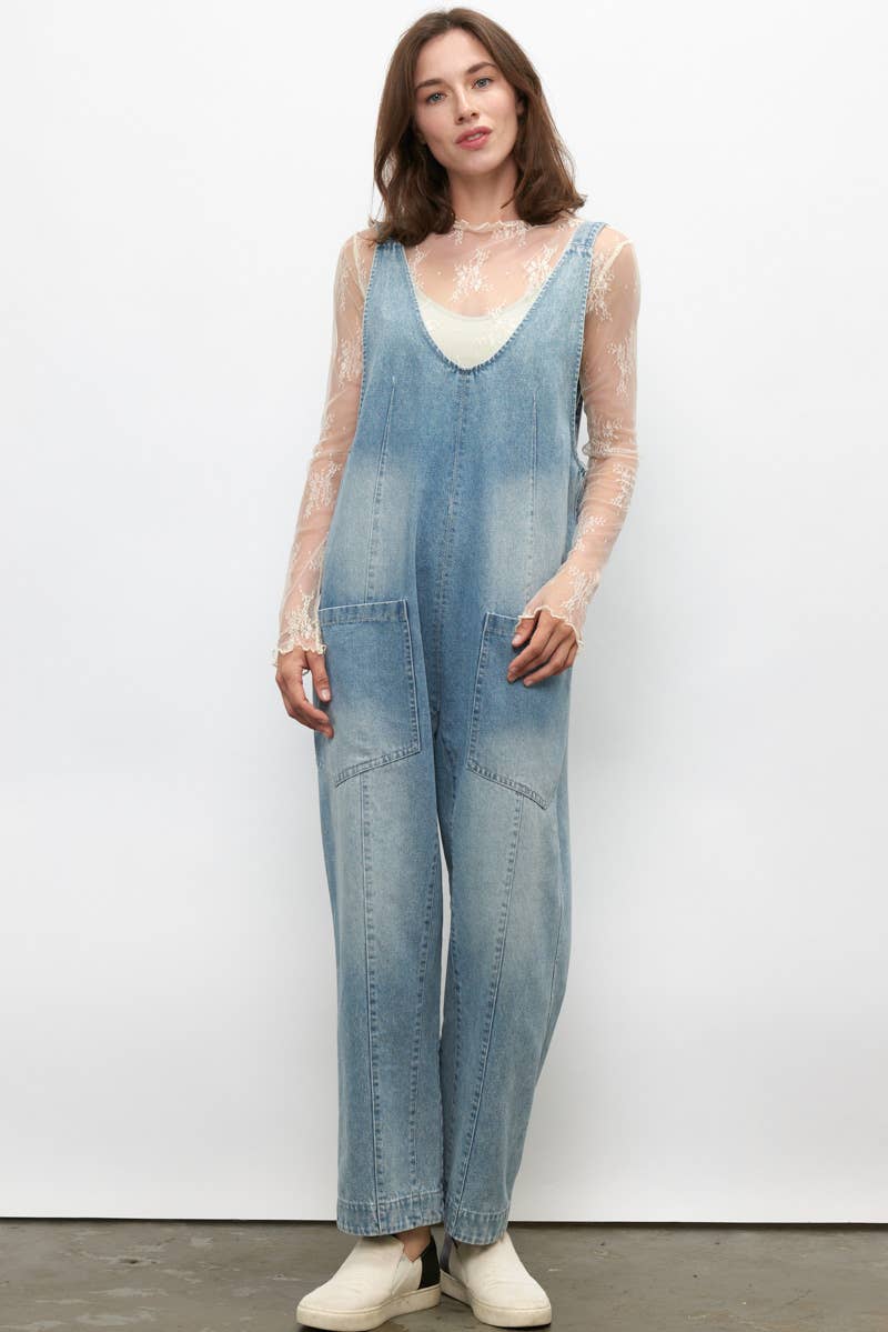 Newbury Kustom - Vente Jean – femme - 80298 - Salopette en jean vintage9