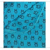 Teal Pandas 2-layer Big Bambino: made with 100% Organic Cotton Muslin. (extra large 60"x72") for older kids & adults for wholesale by Bambino Land