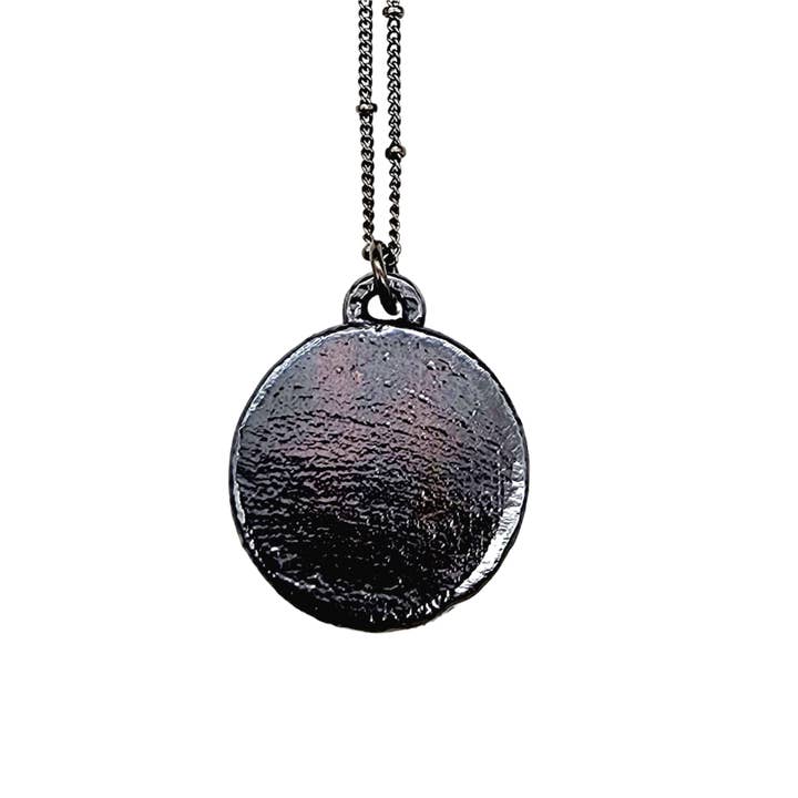 MergingMetals - Wholesale Pendant/Charm Necklace - Golden Sheen Obsidian Etched Yin Yang Cat Necklace4