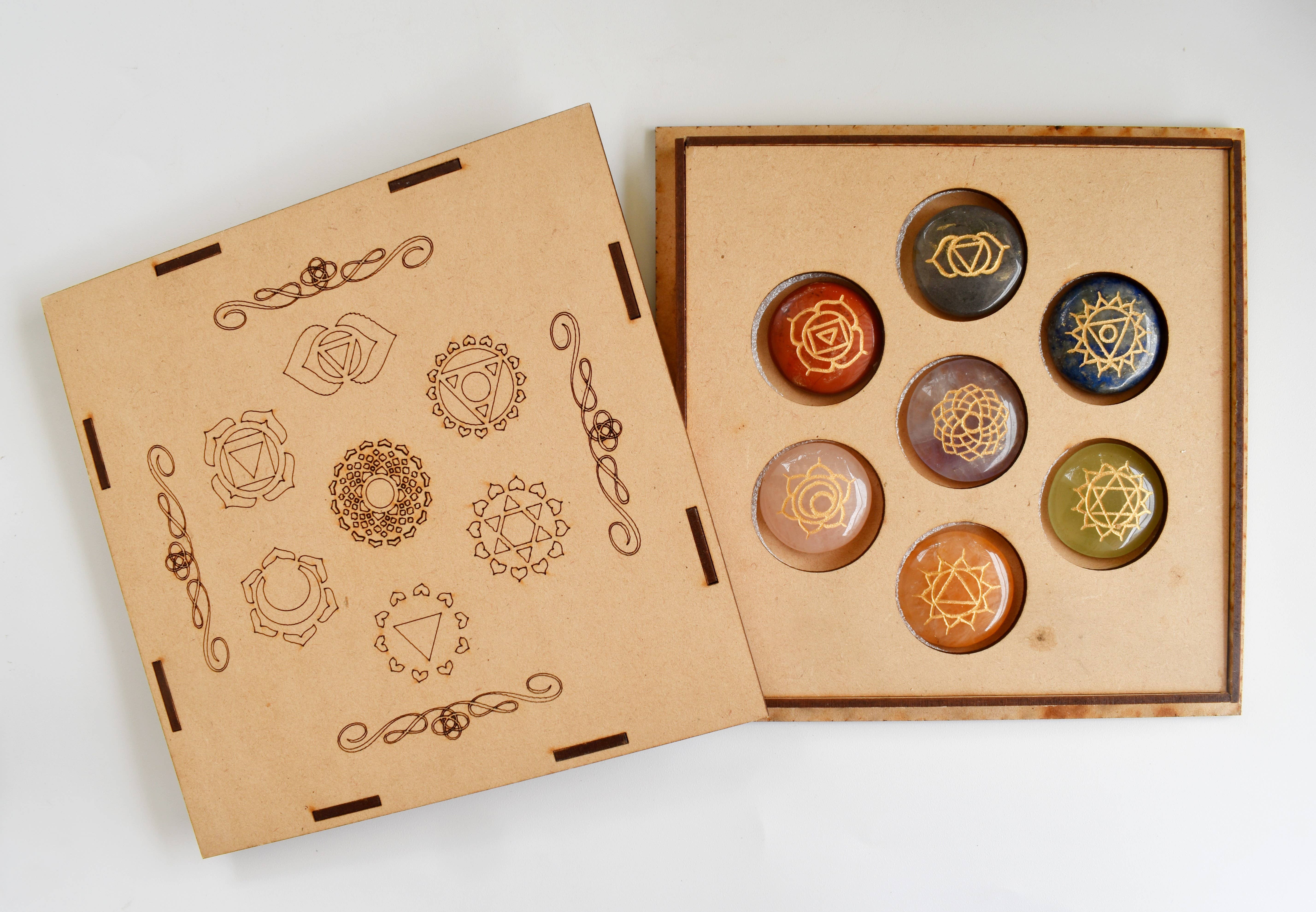 Soothing Crystals - Wholesale Spiritual Stone/Crystal -  Round Stones Set | 7 Chakra Reiki | Chakra Crystals Set4