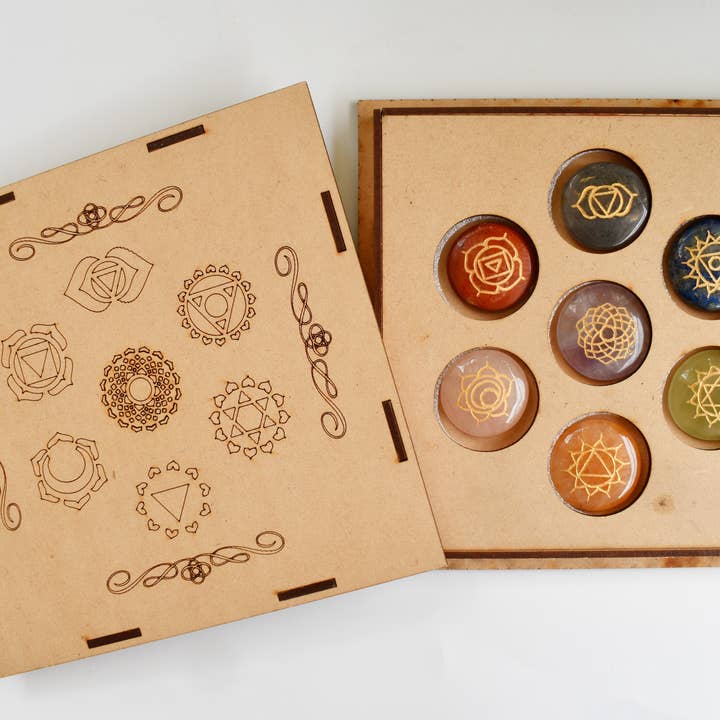 Soothing Crystals - Wholesale Spiritual Stone/Crystal - Round Stones Set | 7 Chakra Reiki | Chakra Crystals Set4