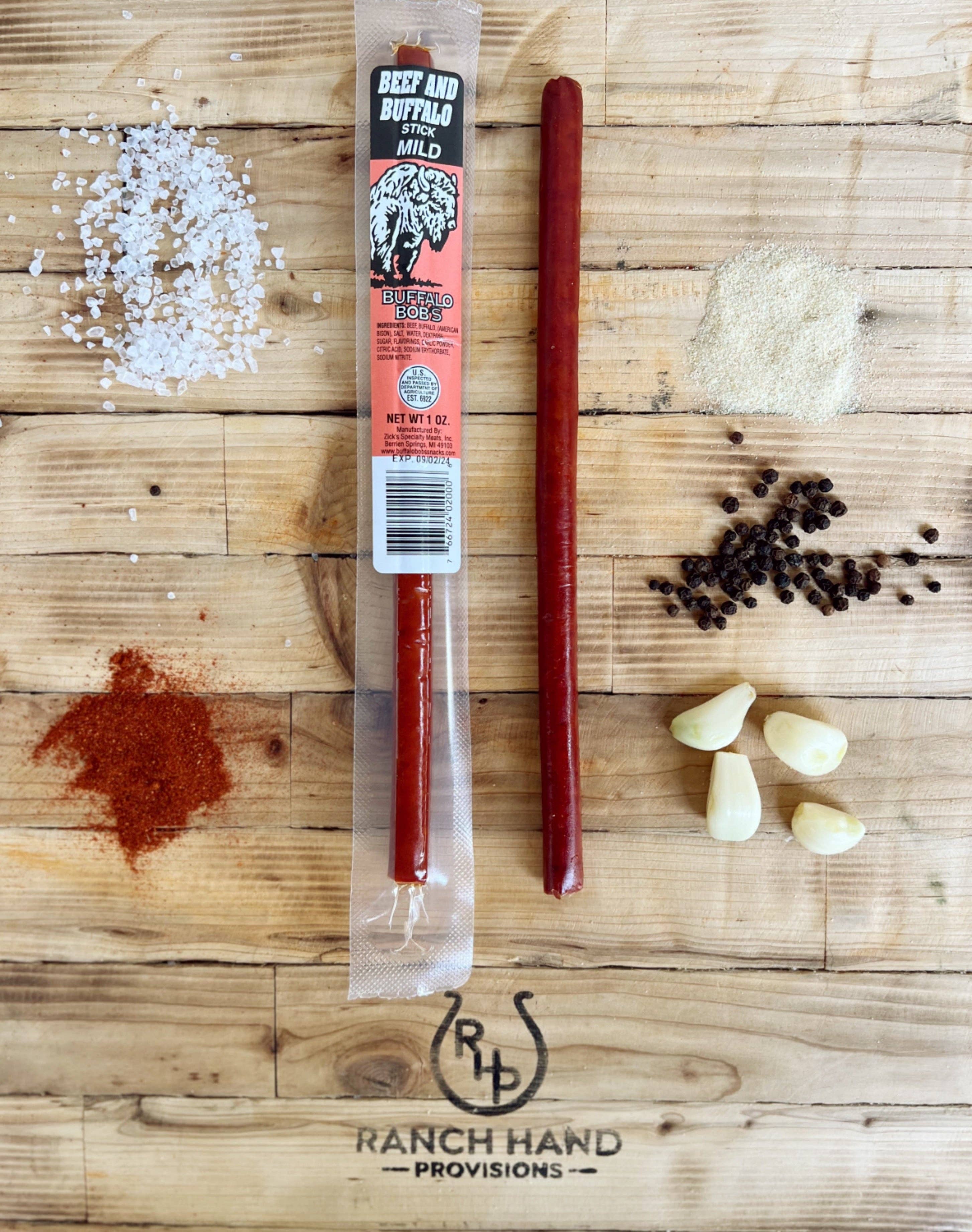 Ranch Hand Provisions - Wholesale Jerky - Buffalo Stick - Mild2