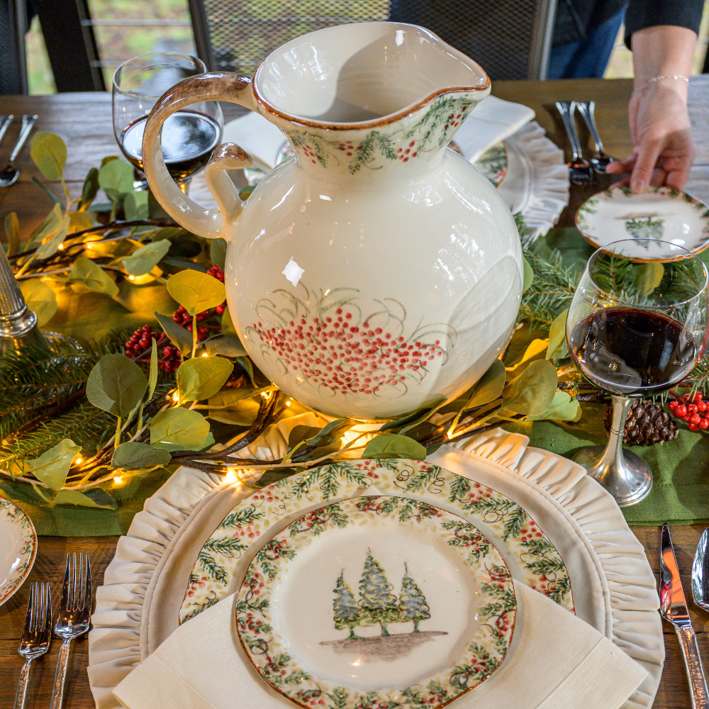 Arte Italica & Crown Linen Designs – Jarro por atacado – Jarro Grande Natale - Natal3