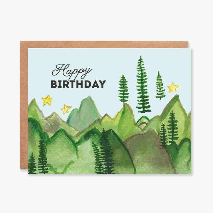 ColorOnTheCrib Inc. - Venta al por mayor Tarjetas de cumpleaños - Tarjeta de cumpleaños de montaña, tarjeta de feliz cumpleaños de aventura0