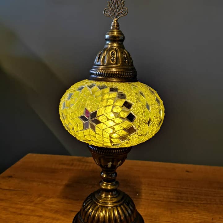 Import Corner - Wholesale Accent/Desk Lamp - 96711-20: BOXED TURKISH MOSAIC TABLE LAMP WITH 7" SHADE
